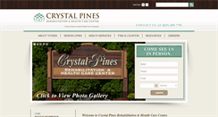 Desktop Screenshot of crystalpinesrehabandhealth.com
